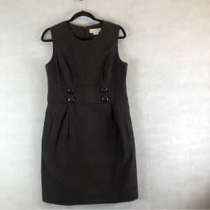 Michael Kors size 12 brown dress sleeveless back Ziper